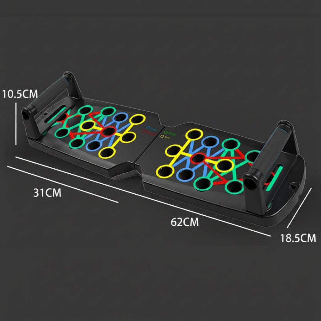 Portable Multifunctional Push-Up Board Set with Handles Foldable Fitness Equipment for Chest Abdomen Arms and Back Training