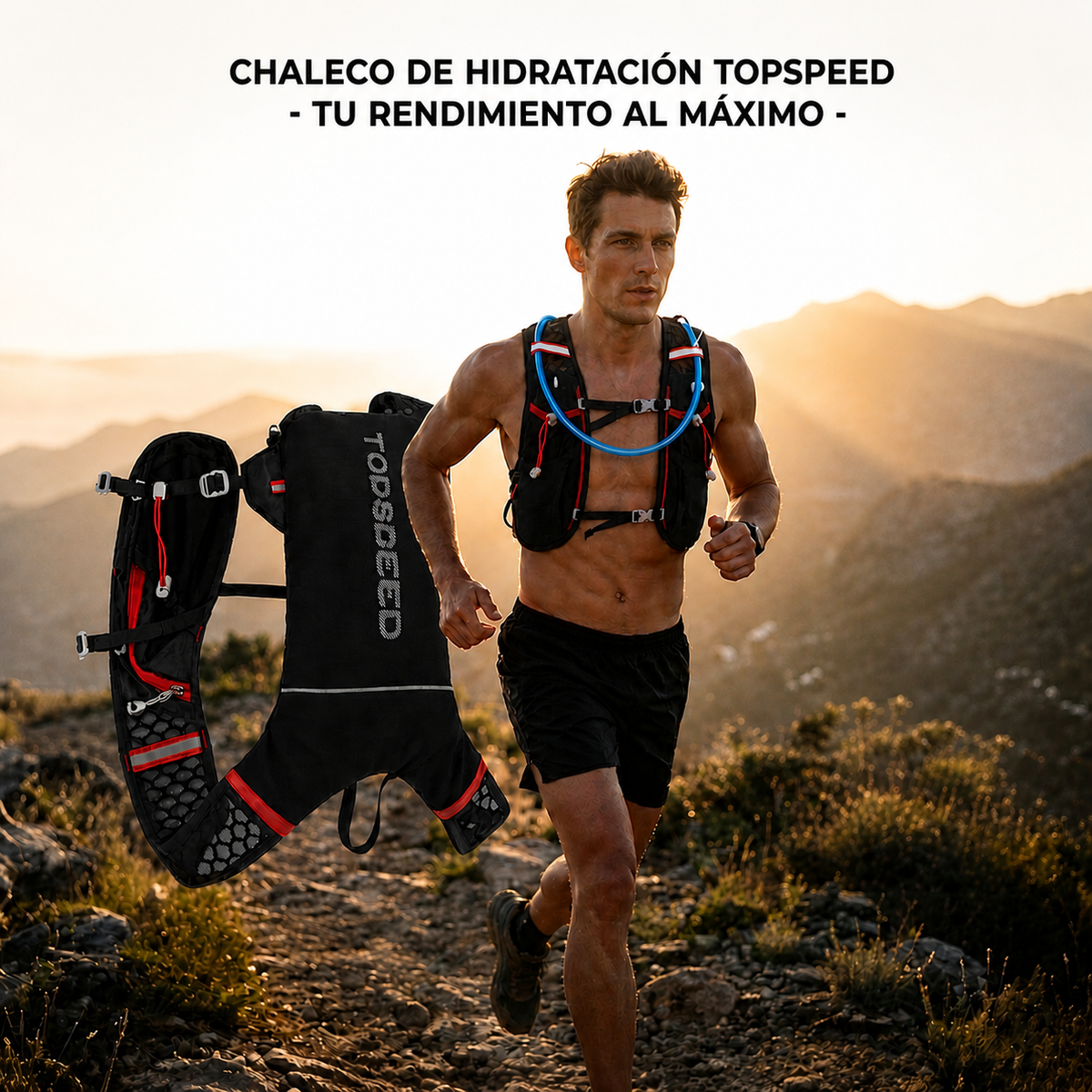 Mochila de Trail Running Ultraligera 5L – Chaleco de Hidratación para Ciclismo y Deporte al Aire Libre con Bolsa de Agua de 1,5L
