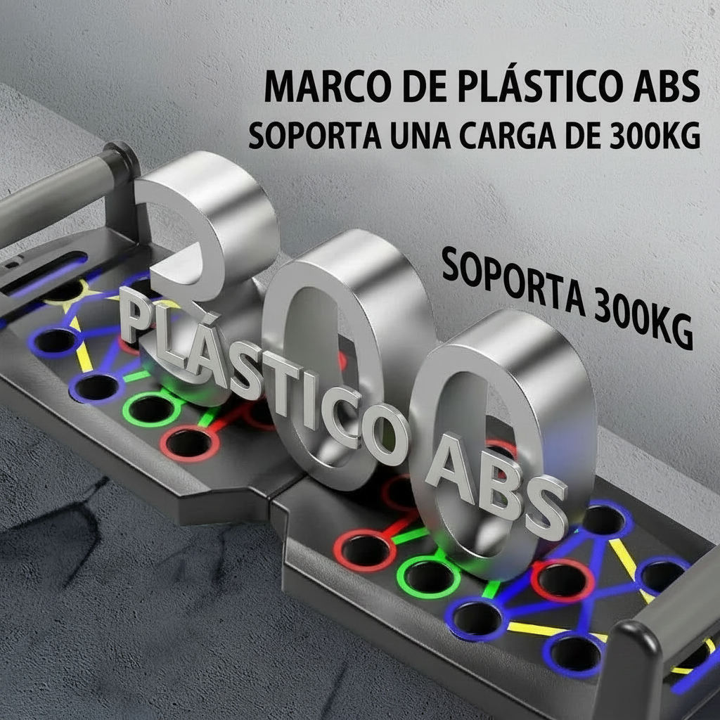 Juego de tabla de flexiones multifuncional portátil con asas, plegable, para entrenamiento de pecho, abdomen, brazos y espalda.