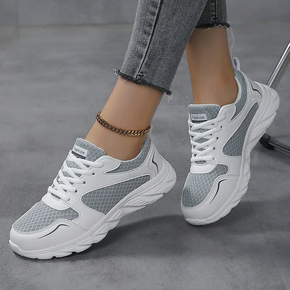 Lady Fitness Women Breathable Sneakers Woman Casual Shoes Cushion Female Comfortable Low Top Sock Sneakers Non-Slip Walking Shoe