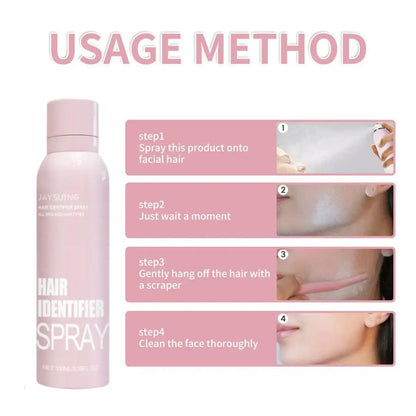 Hair Identifier Spray Painless Face Shaving Inhibitor Depilation for Woman Facial Hair Removal Spray for Smooth Beauty Face Care